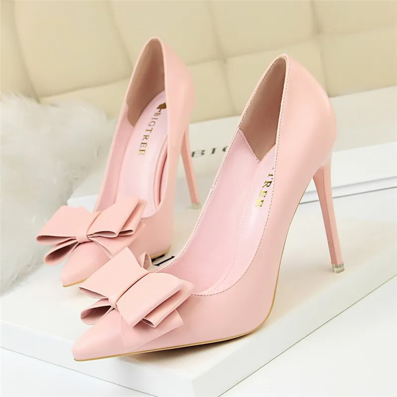 Pompen Dames Schoenen Zwarte Hakken Bowtie Trouwschoenen Stiletto Fetish Hoge Hakken Vrouwen Sexy Schoenen Vrouw Extreme Hoge Hakken Dames Calzado Mujer