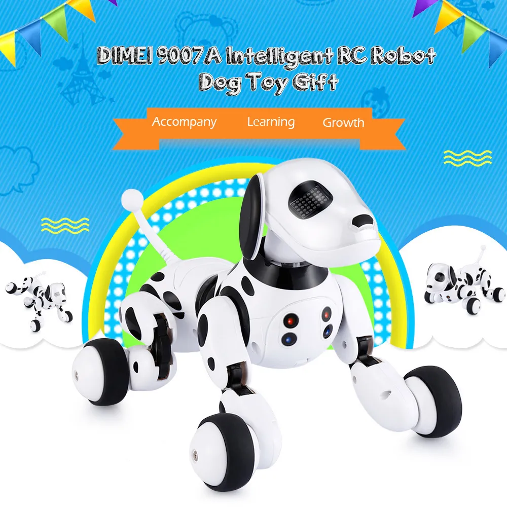 Dimei 9007A inteligente Dog Robot 2.4G sem fio Crianças Controle Remoto Inteligente Falar Toy Eletrônico Presente de aniversário do animal de estimação