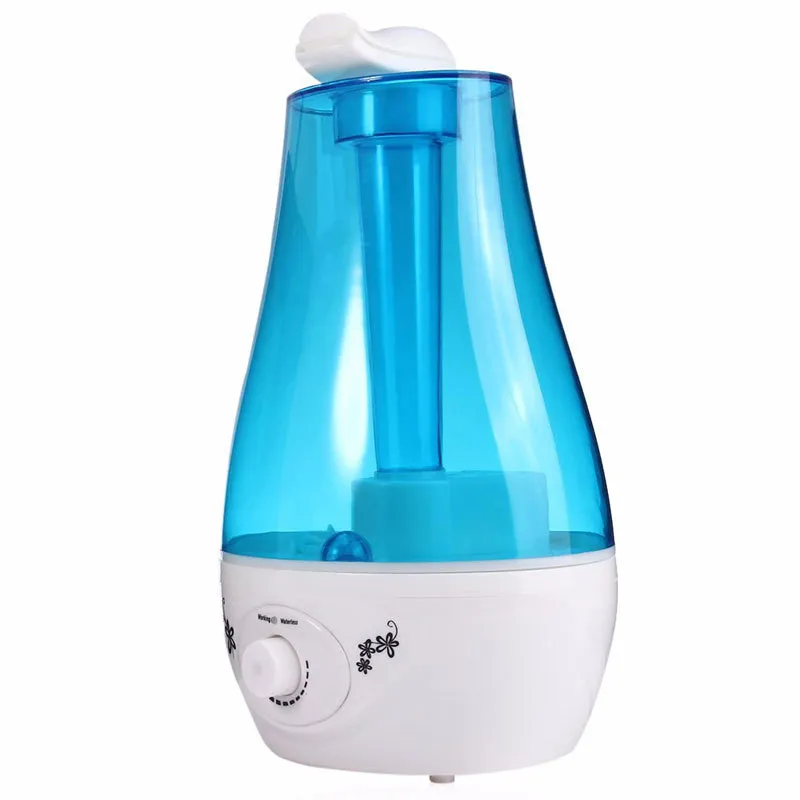 Mini hushållsluft luftfuktare dubbel spray 3L stor kapacitet aromaterapi luftfuktare med LED-lampa ultraljud atomizer