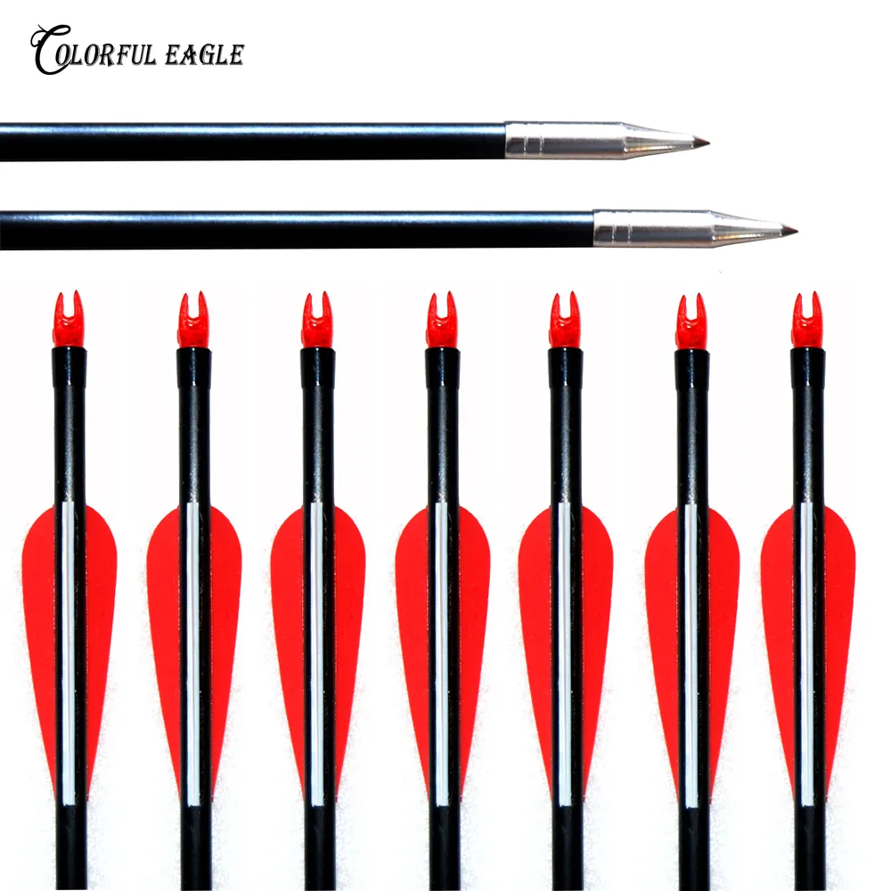 Archery Arrow Nocks Fletched Arrows Fiberglass For Hunting Target