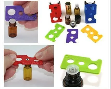 Frasco de petróleo essencial Opener Key removedor de Aromaterapia Ferramenta Difusor Acessório para remover facilmente bolas de rolo e Caps