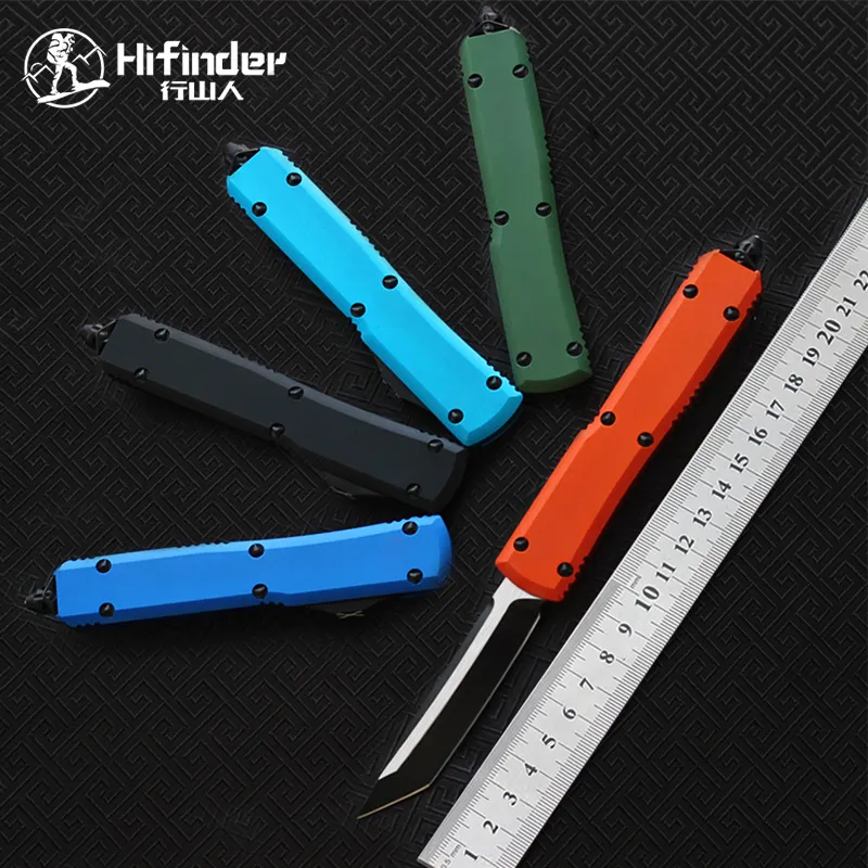 Hifinder knife blade:D2(Black) handle:aluminum(CNC five colors) camping survival outdoor EDC hunt Tactical tool dinner kitchen knife