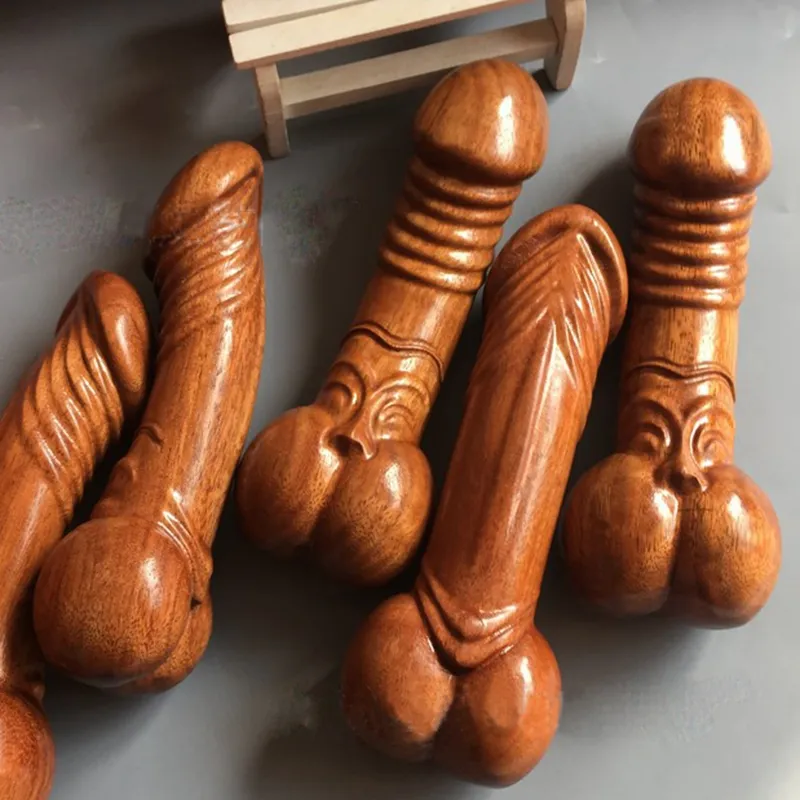 Escultura de madeira Crafts reais Madeira Simulação Dildo Woodcarving Com textura natural Coleção Mulheres Masturbação Sex Toys produtos DHL grátis