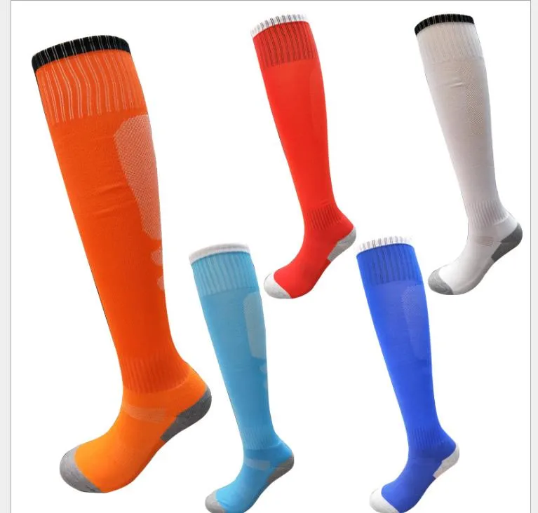 Mäns Long Tube Handduk Bottom Fotboll Strumpor Bekväm Andas och Deodorant Sweat-Absorbent Sport Socks