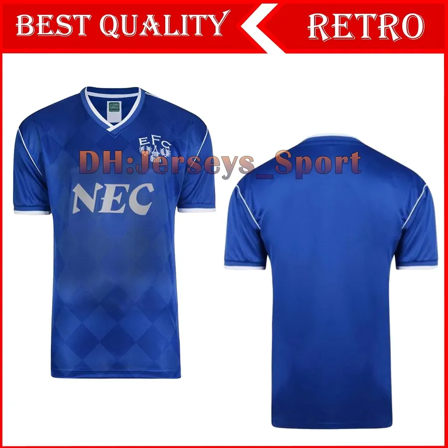 1987 1988 Everton Retro-Hauptfußball Jerseys 87 88 Retro klassischen Fußball-Shirt S-2XL