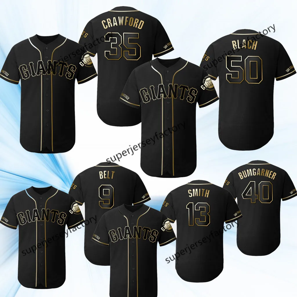 2019 Golden Edition Jersey 35 Cinto de Crawford Joe Panik vai Smith Jeff Samardzija Johnny Cueto Baseball Camisas