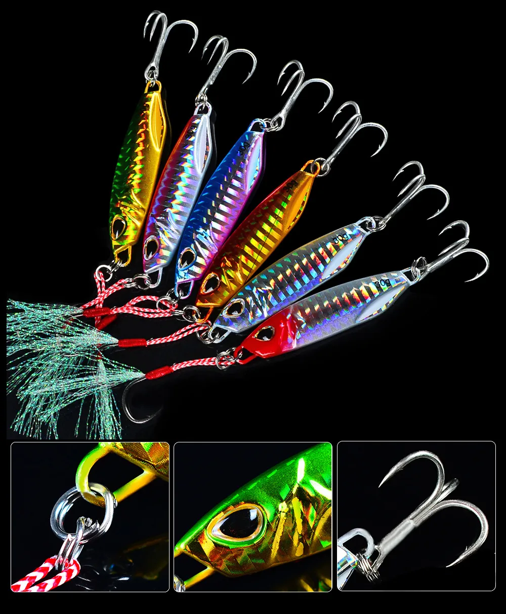 Cheap Metal Vib Blade Lure 5.CM-10G-10# Sinking Baits Artificial Bait Spoon  Lures For Winter Bass Pike Fishing Tackle