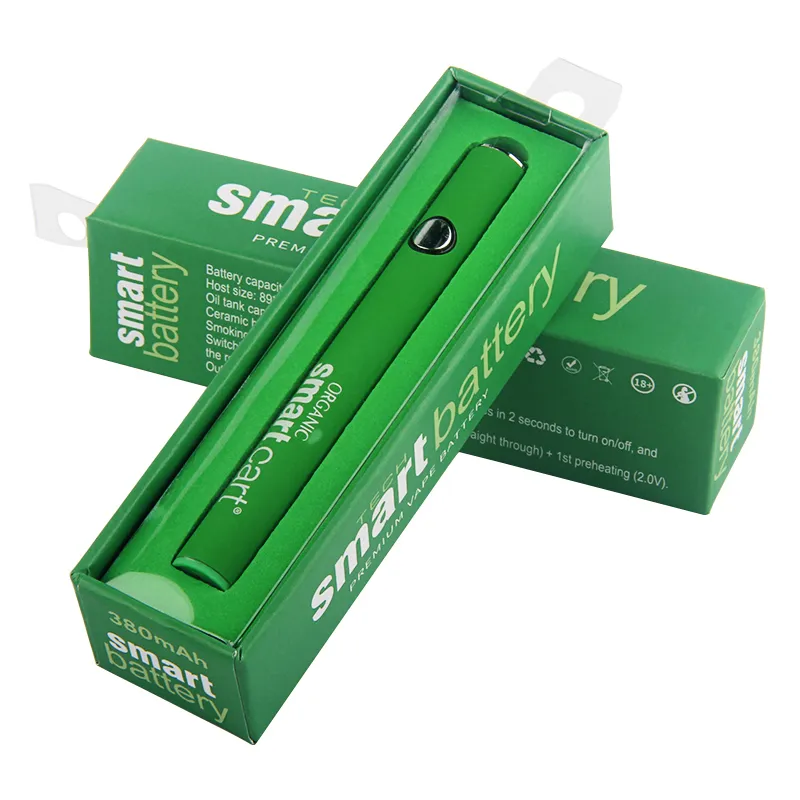 Preheating SmartCarts Vape Pen Battery 380mah Variable Voltage Smart Carts  Vapor 510 Thread Vapor Pens USB Charger Gift Box From Fang_sunday, $8.32