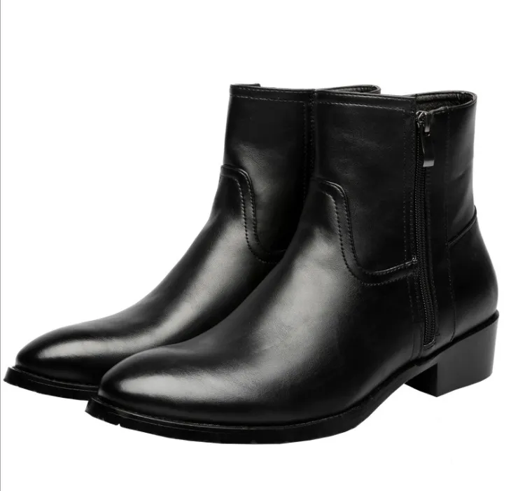 Hot botas Sale-tornozelo para homens moda autêntica calçado designer de marca botas de couro ins Martin botas sapatos elegantes zy846