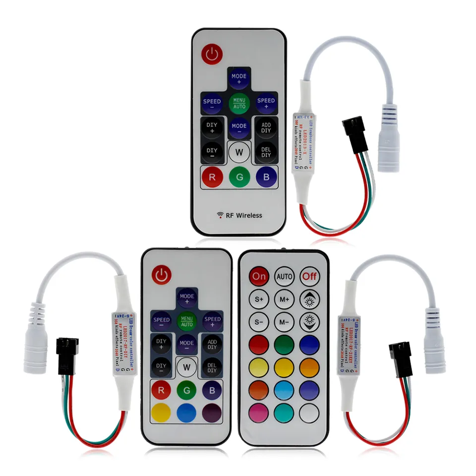 DIY Dream Color LED Controller - WS2811, RGBIC Remote, 358 Effects ...