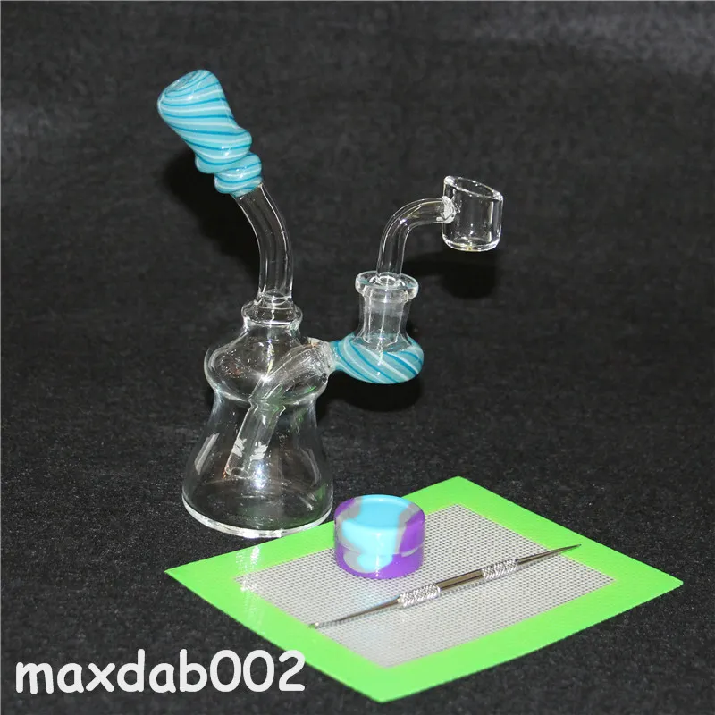 hookahs glasbägare Bong Dab Rig Perc Percolator Heady Vattenrör Bongs Kvarts Bärkare Bowl Oil Rigs Bubbler Rökning Rör Tjockt Dabber Tool