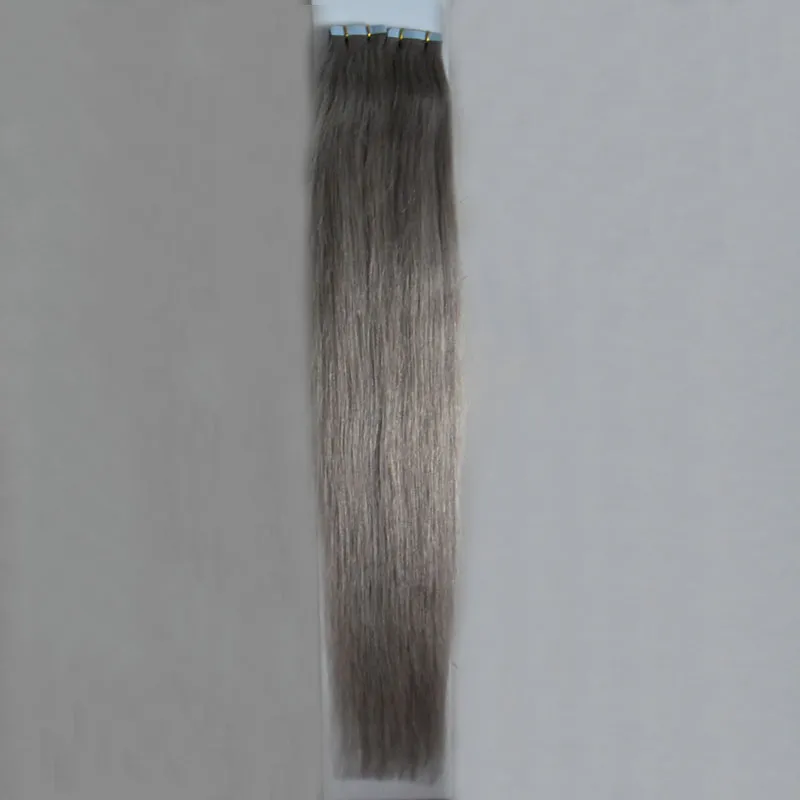 Gray Tape in Extensions Double Sided Adhesive Tape Hair Remy Extensions Russian Hair Extensions 100G 40Pcs Skin Weft Human Hair