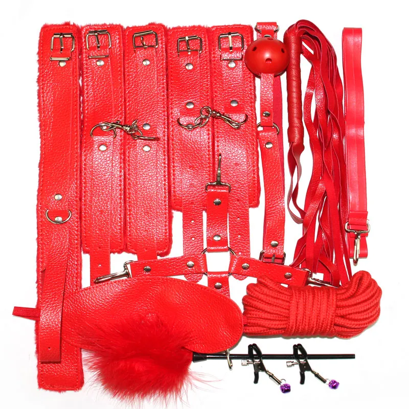 Bdsm Bondage Sex Toys For Couples Exotic Accessories Pu Bdsm Sex Bondage Set Sexy Handcuffs Whip Rope Sex ProductsT190816 From Shen8401, $13.7