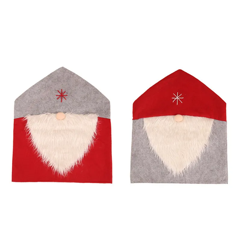 Grey santa online hat chair covers
