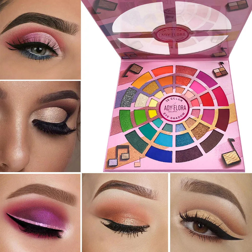 Disc Shimmer Matte Teeshadow Палитра INS INS Make Makeup 36 Цвет ADY Flora Косметика Eye Shadow DHL Бесплатная Доставка Новые Прибывания