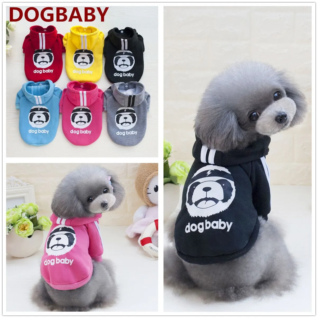 F61c dog autumn hoodies pet dog cotton sweatshirts puppy sweatshirts pet spring autumn clothes S-2XL free shipping