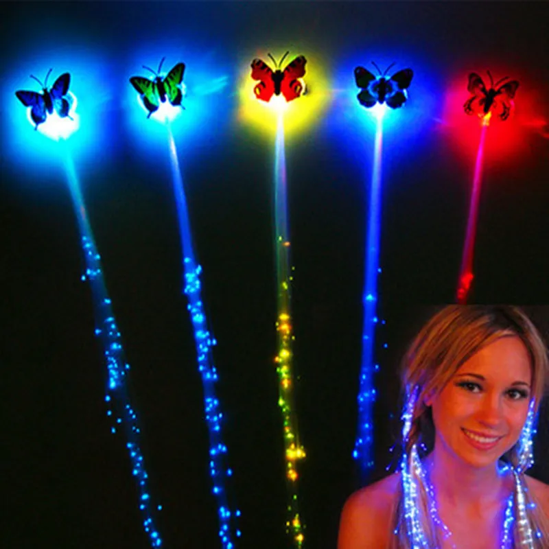 LED HAIR CLIP Flash Butterfly Braid Party Concert LED Hårtillbehör Halloween Jul Tillbehör LED Toys Hair Tillbehör Gratis DHL