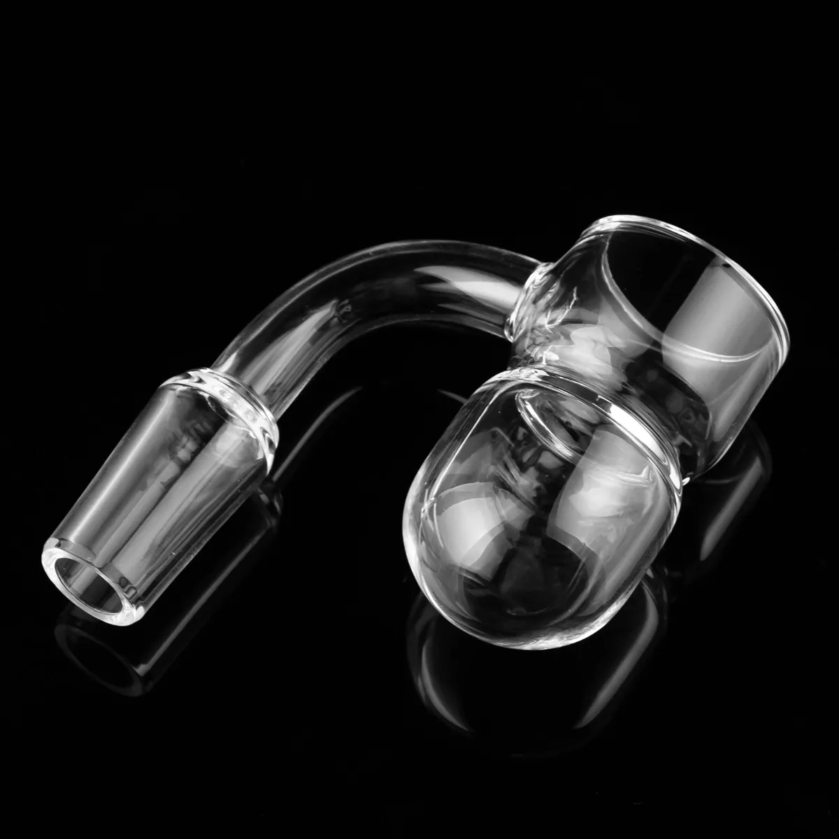 Smoking Accessories Round bottom Splash Guard Quartz Banger 3mm Thick Beveled Edge Domeless Bucket for glass bongs dab rigs