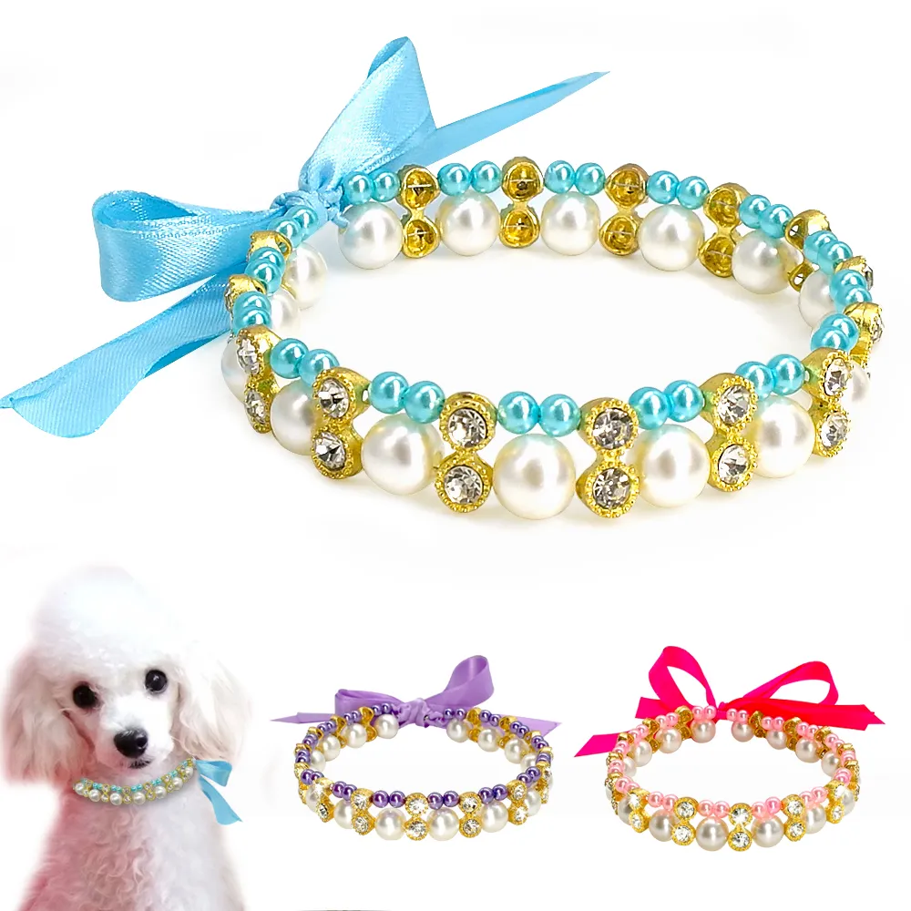 Collar de perlas collar del collar del la de la joyería cristalina del