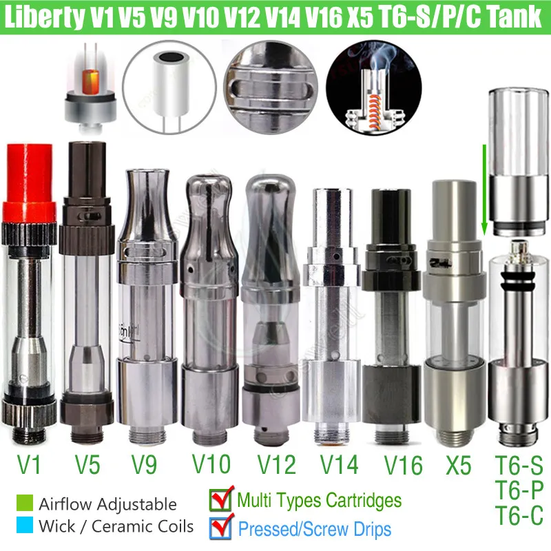 Original Isuwa Amigo Liberty X5 V1 V5 V7 V9 V10 V12 V14 V16 T6S T6P T6C T6-S T6-P T6-C x6 THCORE TCORE TANKPATTRIDGES 510 CARTS Atomizers