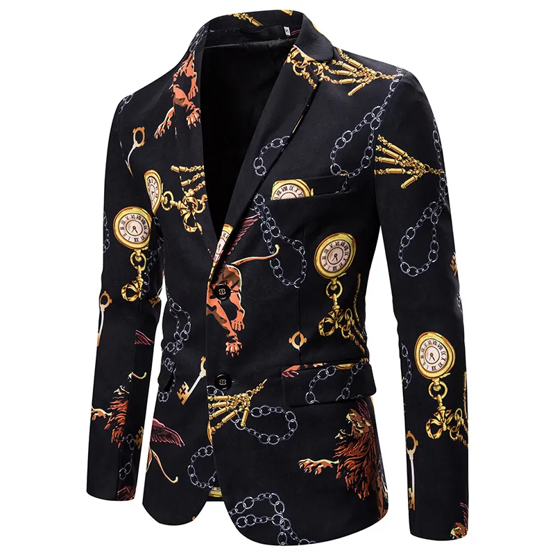 Black floral blazer men hotsell