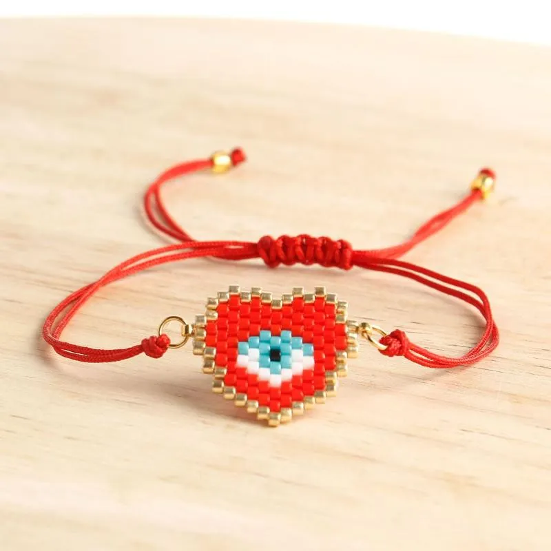 Charm Bracelets 2022 Jewellery Wholesale Heart Bracelet Women String Friendship Rope Braclets Handmade Boho Jewelry Pulseras