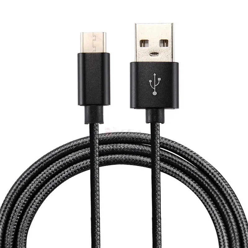 Usb 2.0 Cables Braided Micro Type-C Data Sync Charging Wire For Smart Phone Fast Charging