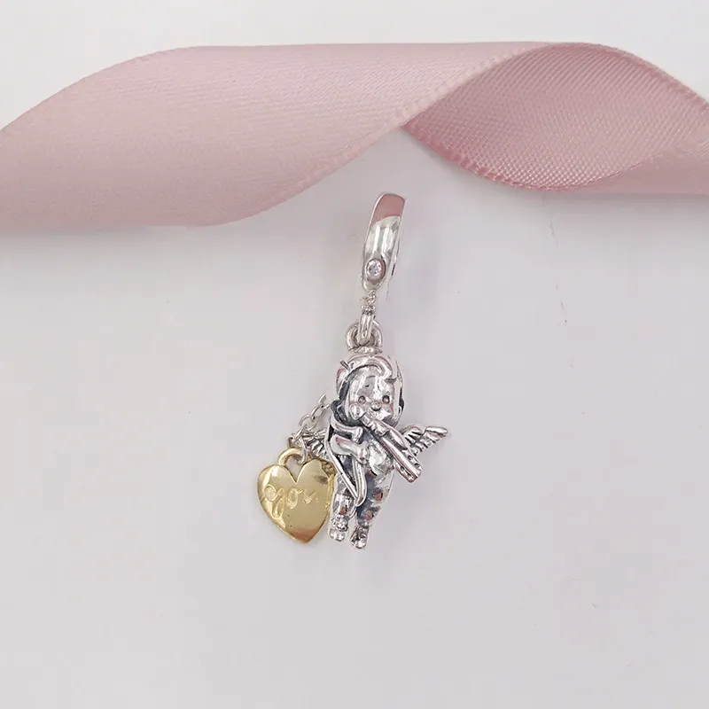 DHgate 925 Sterling Silver Cupid You Charm Bead for Pandora Bracelets Necklaces Jewelry