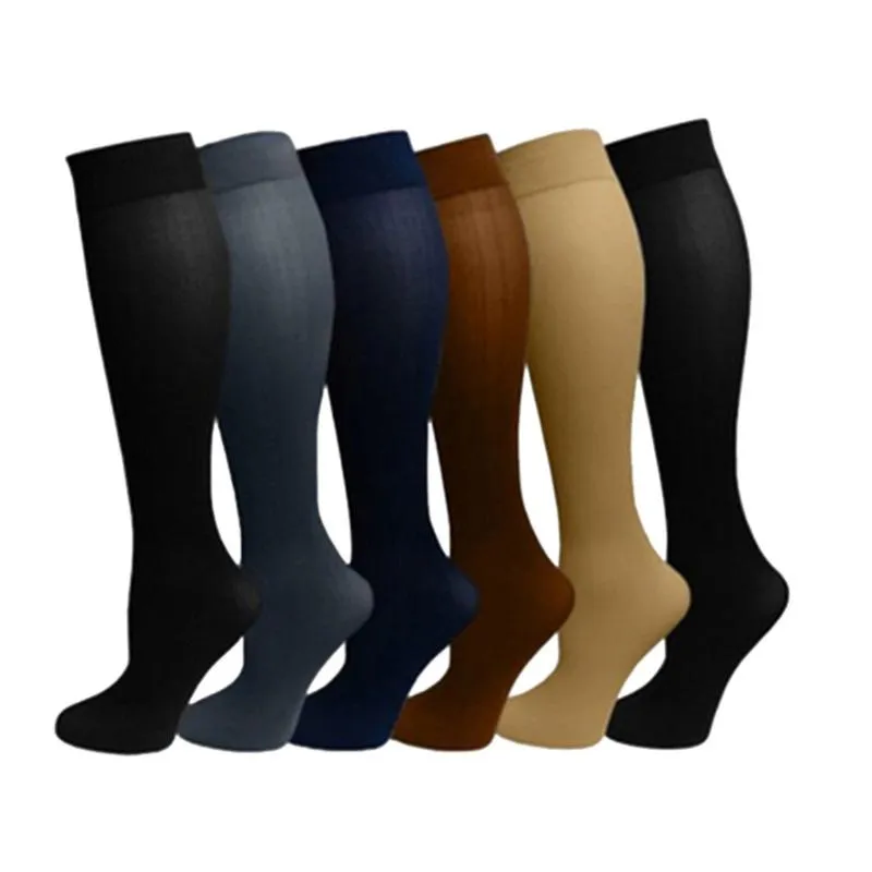 Men Women Long Stretchy Compression Knee Socks Blood Circulation Stocking Durable Fat Burn Leg Slimming Socks Meias Calcetines