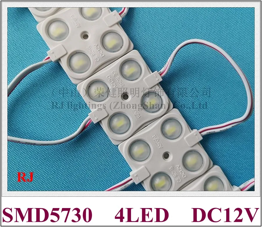 Module de lumière d'injection LED IP65 étanche DC12V SMD5730 4 LED 2W 37mm * 37mm * 6mm PCB en aluminium CE haute luminosité super qualité garantie de 3 ans