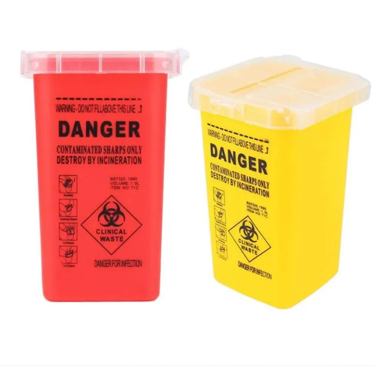 Tattoo Medical Plastic Sharps Container Biohazard Nadel-Entsorgungsabfallbox für Tattoo-Zubehör und alle professionellen Künstler