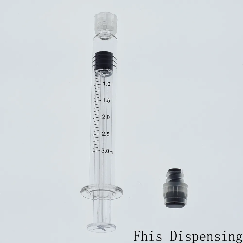 Wholesale New Luer Lock Syringe With 15G Tip Head 3ml Gray Piston