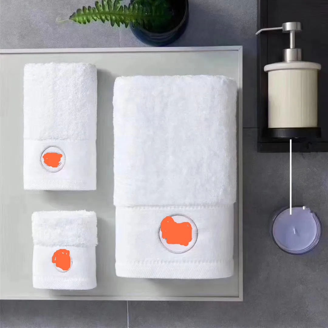 3PCS Towel Set Solid Color Cotton Large Thick Bath Towel Bathroom Hand Face  Shower Towels Home