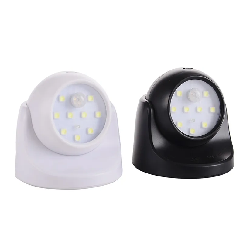 Lampe créative moderne veilleuse mini portable lumière LED 360 degrés lampe rotative luminaire couloir éclairage détection du corps humain
