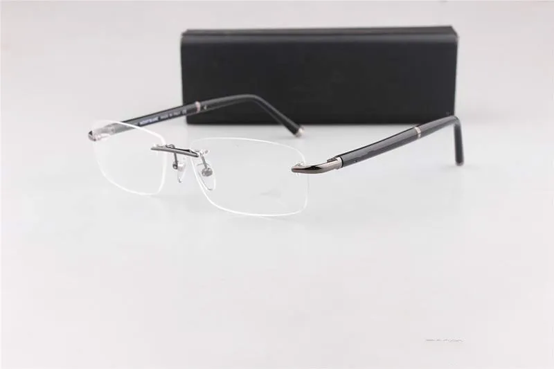 Gros-Classique marque 374 affaires hommes sans monture monture de lunettes carrées pour lunettes de prescription avec orpacking magasin d'usine de marque OME