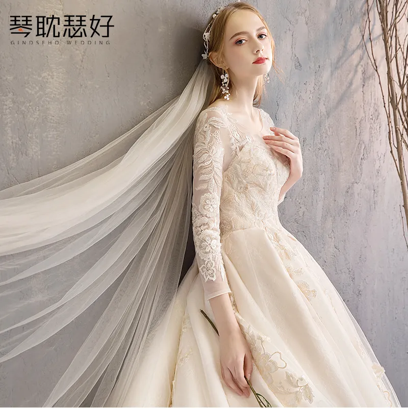 Vestido de noiva inverno europeu sale