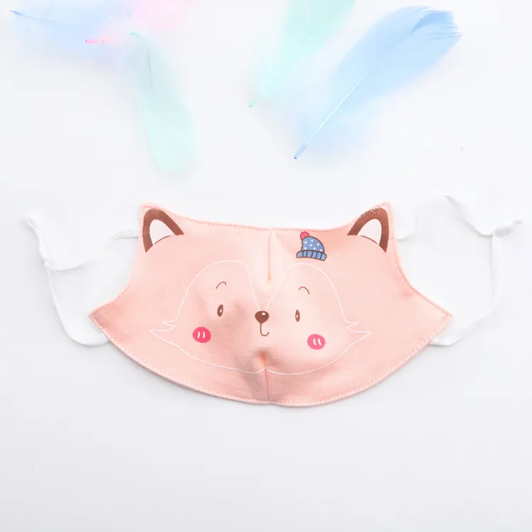 Designer Anti-pollution Masques Garçons Filles Bande Dessinée Bouche Visage Enfants Anti-Poussière Respirant Boucle D'oreille Lavable Réutilisable Masque En Coton