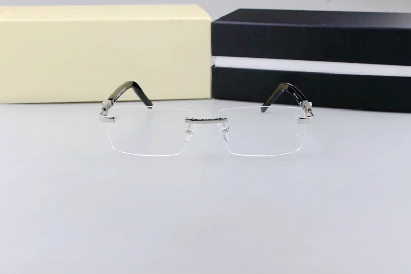 Elegant Mens Rimless Glasses MB398 Half Box Business Joker Prescription  Myopia Frame