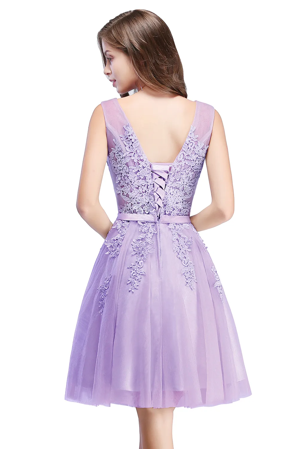 white christmas dresses Scoop Neck Light Blue Short Prom Dresses Lace Girls Junior Graduation –  Siaoryne