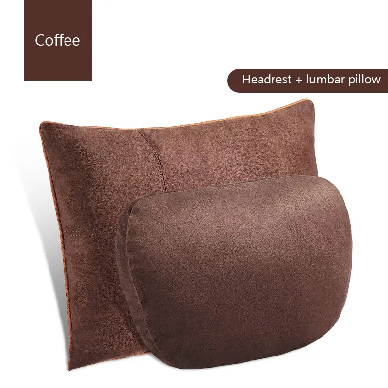 Universal Breathable Car Seat Headrest Neck Pillow Suede Fabric Car Neck Headrest Support Memory Foam Headrest For Car Interior – buy the best products in the online store
