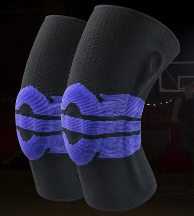 joelheira Basketball Knee Brace compressão Pads Suporte Primavera Pad Basketball malha Sports Futebol do futebol compressão elástica do joelho luva