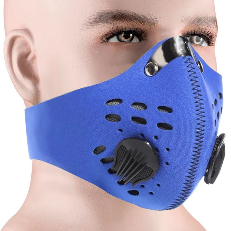 Män Kvinnor Dammtät Vindtät Vattentät Skyddande Anti PM 2.5 Respirator Munt Ansiktsmask Utomhus Sportsäkerhetsutrustning