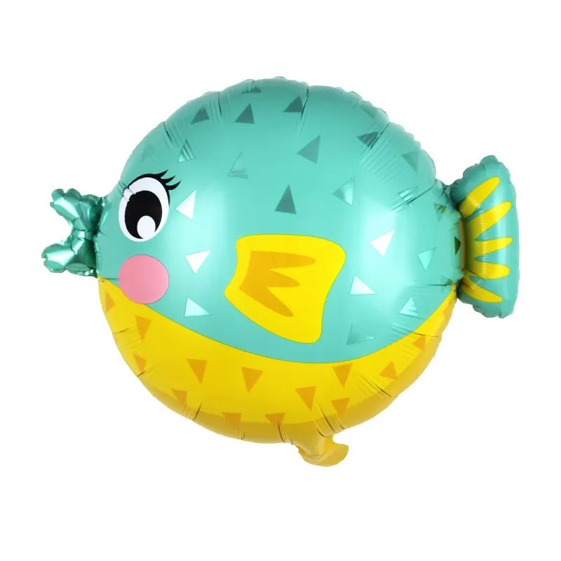 Sea world cute fish octopus foil balloons birthday party decoration ocean animal air ball holiday kids toy supplier