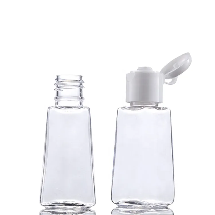 Wholesale Square Shape 30ml Clear Empty Hand Sanitizer Bottle 1oz Hand