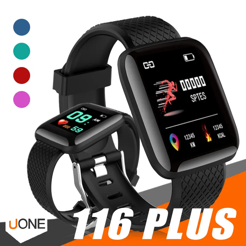 116 Plus Smartwatch-Armbänder, Fitness-Tracker, Herzfrequenz, Schrittzähler, Aktivitätsmonitor, Armband, PK 115 PLUS für iPhone und Android