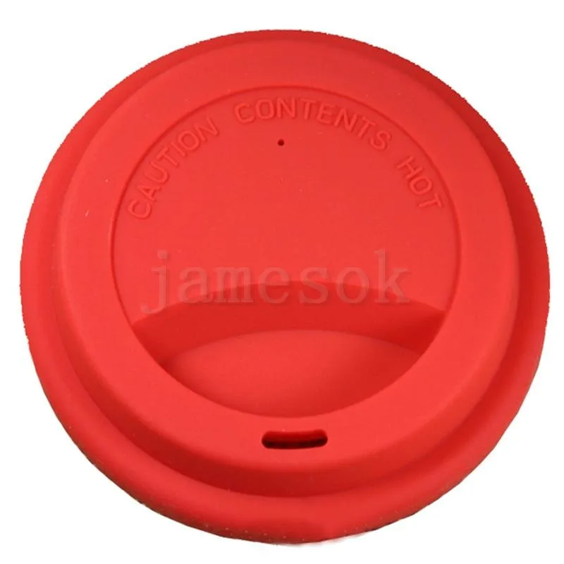 Silicone Cup Lids 9cm Anti Dust Spill Proof Food Grade Silicone Cup Lid Coffee Mug Milk Tea Cups Cover Seal Lids DA267