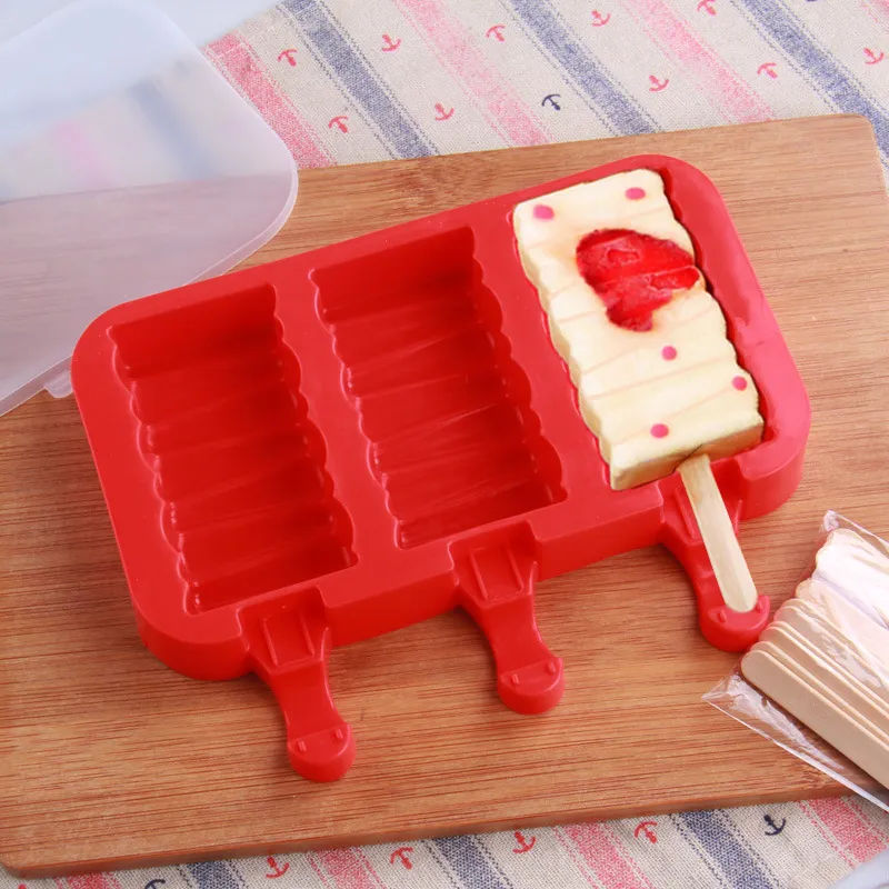 Stampo per ghiaccio per bambini per uso alimentare Forma ovale Stampo per gelato in silicone Coniglio Orso Zampa Stampi per ghiaccioli Vassoio per ghiaccio Strumenti per cubetti Stampo per lecca-lecca congelato DH1341