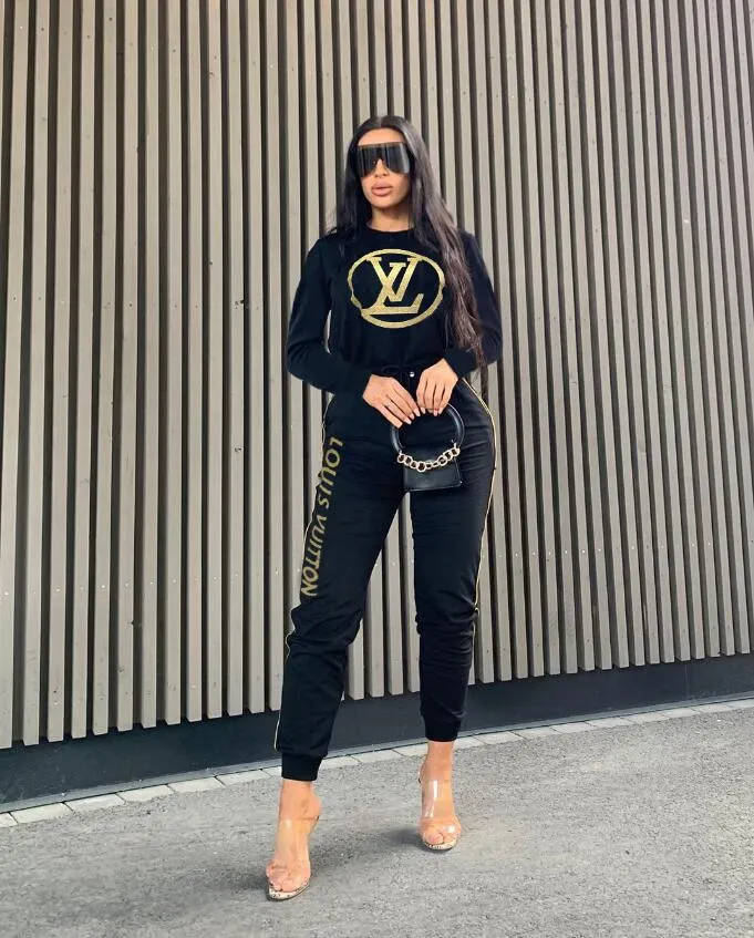 Luxury Women Designer Two Pieces Set Dfu0026#13;LV Womens Letter Print Brand  Tracksuits Jogger Woman Set From Summer1618, $23.12 | DHgate.Com