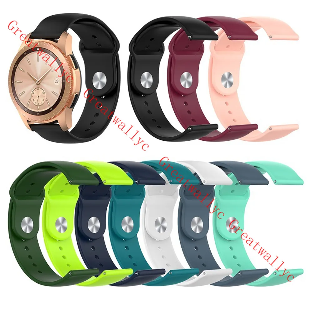 18 milímetros 20 milímetros 22 milímetros de silicone pulseira para Samsung Galaxy Assista 42 milímetros 46 milímetros 40 milímetros 44 milímetros Active2 engrenagem S2 S3 Strap Banda pulseira Xiaomi Assista