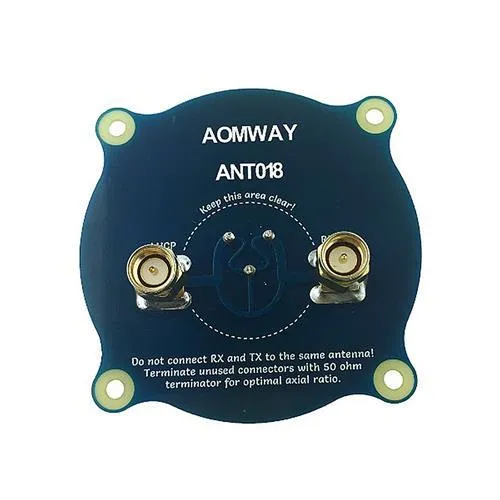 Aomway ANT018 5.8G 8dBi Triplo Patch-1 alimentação LHCP / RHCP FPV Pagoda antena - RP-SMA Male